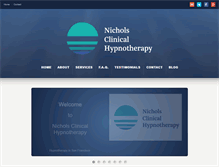 Tablet Screenshot of nicholsclinicalhypnotherapy.com